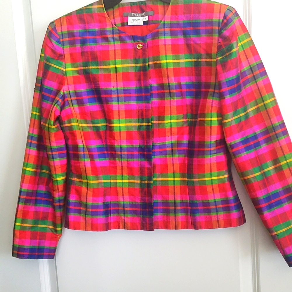 Maggie L Vintage 100% Silk Jacket